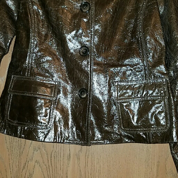 Jones NY brown leather jacket - Picture 3 of 6